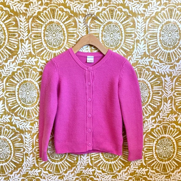Hanna Andersson Other - Hanna Andersson Girl’s Cute Pink Button Front Cotton Blend Cardigan size 6-7Y